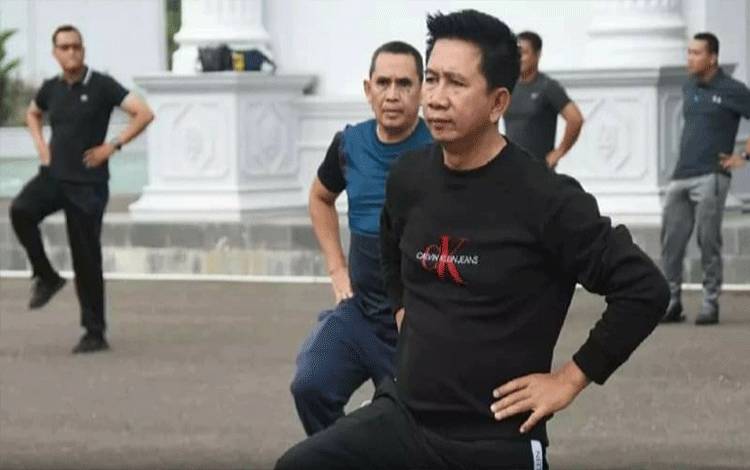 Bupati Barito Utara Ikuti Senam Bersama Jaga Kesehatan