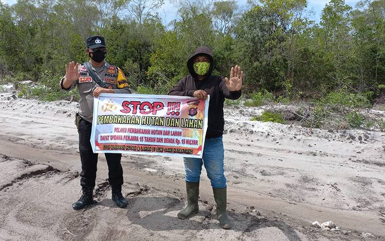 Polsek Seruyan Hilir Gencarkan Sosialisasi Cegah Karhutla