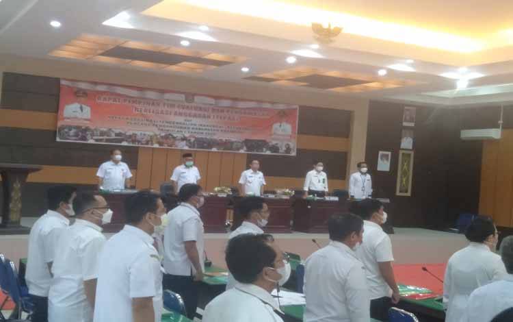 Kata Bupati Katingan Saat Rapat Pimpinan Evaluasi dan Pengawasan Realisasi Anggaran