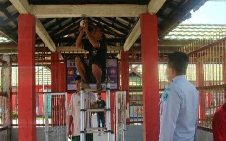 Rutan Kuala Kapuas Tambah Lampu Penerangan untuk Tingkatkan Pengawasan