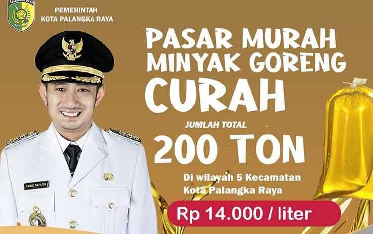Pemko Palangka Raya Siapkan 200 Ton Minyak Goreng Harga Rp 14 Ribu/Liter