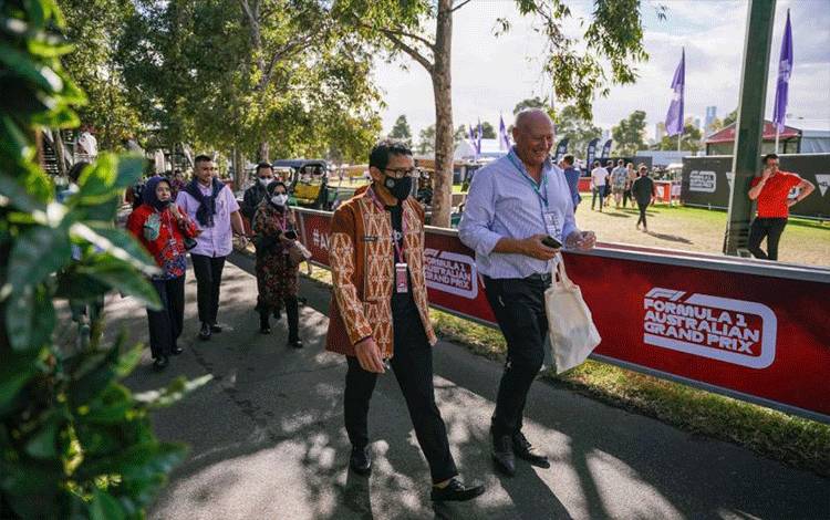Sandi Pelajari Tata Kelola Area Penggemar Saat Nonton F1 di Australia