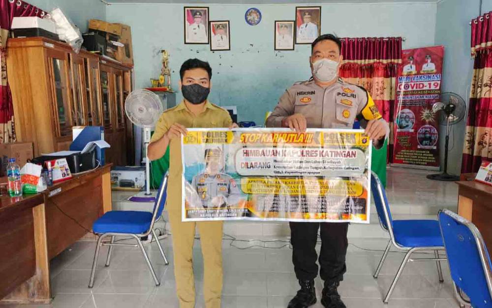 Kapolsek Katingan Hilir Ajak Masyarakat Tak Bakar Lahan