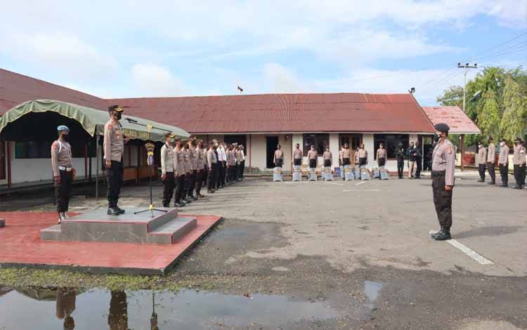 Polres Barito Selatan Apel Kesiapsiagaan Antisipasi Aksi Demo Mahasiswa