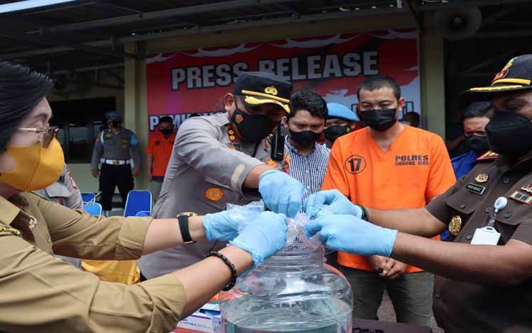 Polres Gunung Mas Musnahkan 149 Gram Sabu