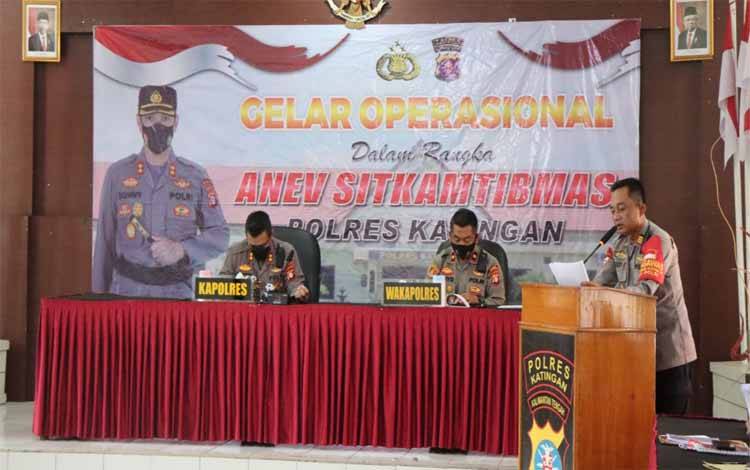 Kapolres Katingan Pimpin Gelar Operasional Triwulan I, Ini Pesannya