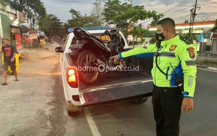 Patroli Subuh, Satlantas Polres Kobar Incar Knalpot Brong dan Balap Liar