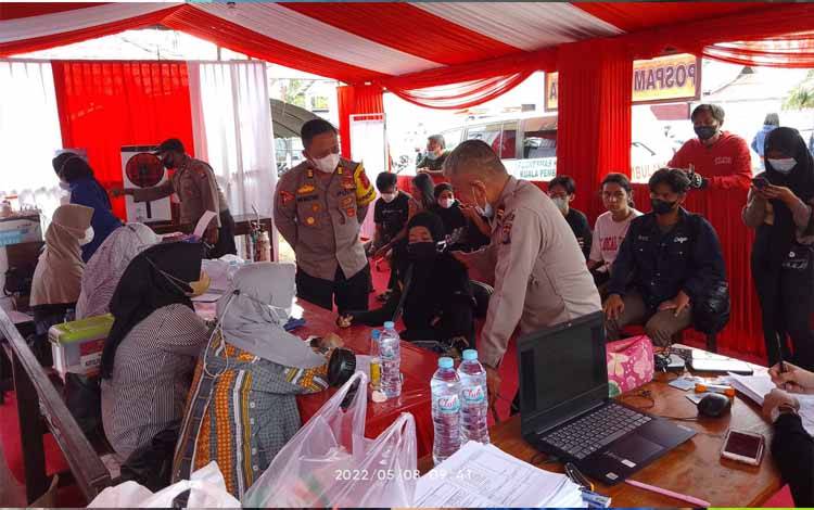 Pos Pengamanan Lebaran Simpang Persil Gelar Vaksinasi