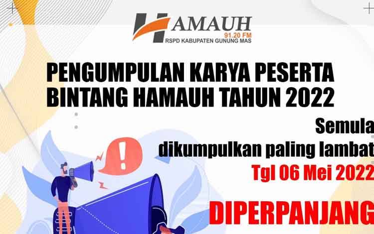 Pengumpulan Karya Lomba Unjuk Bakat Bintang Hamauh 2022 Diperpanjang