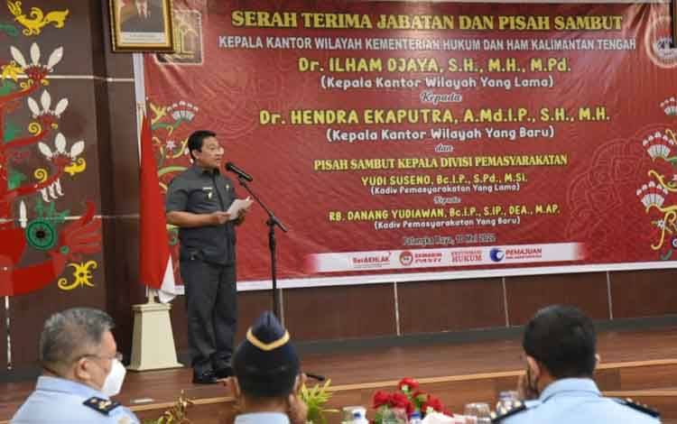 Hadiri Sertijab Kakanwil Kemenkumham, Wagub Kalteng Sampaikan Apresiasi