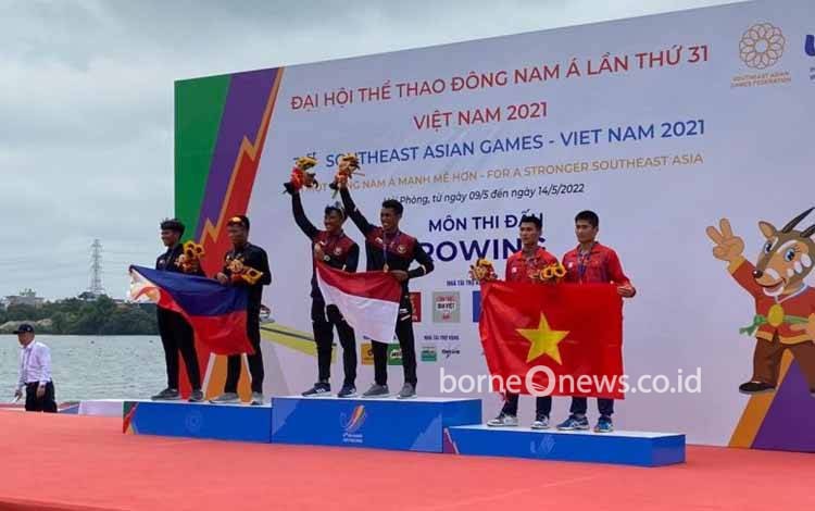 Dayung Sumbang Emas Pertama bagi Indonesia di SEA Games Vietnam