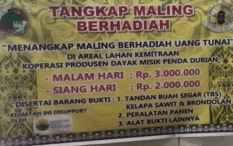 Sayembara Tangkap Maling Berhadiah di Sampit