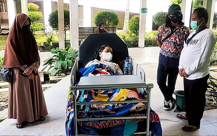 Siti Mahwiyah, korban penyerangan buaya yang ditemui di RSUD dr Murjani Sampit.?