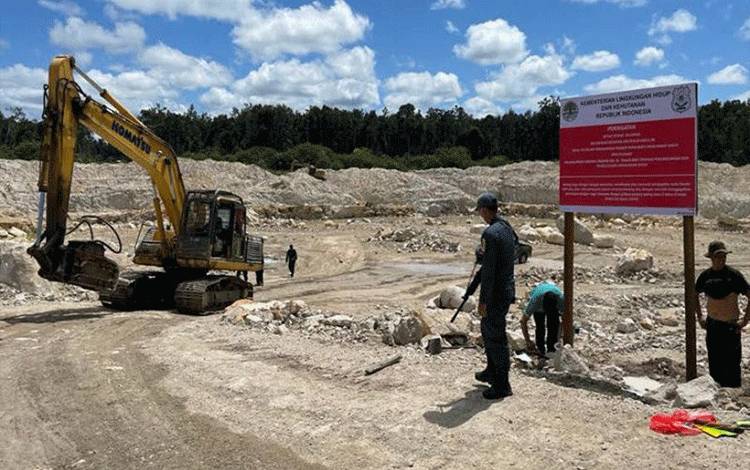 Gakkum LHK Kalimantan Hentikan Penambangan Ilegal di Kalteng