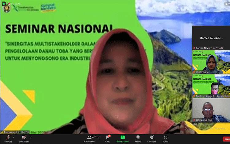 Webinar Danau Toba Menjadi Penting Untuk Pengelolaan Berkelanjutan