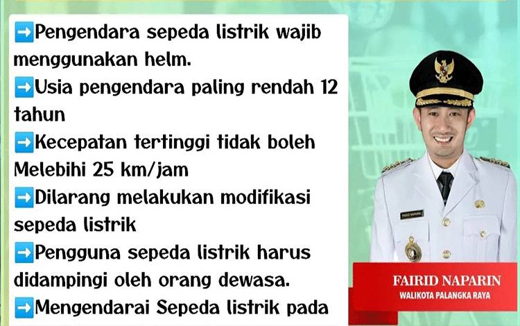 Dishub Palangka Raya Umumkan Aturan Naik Sepeda Listrik
