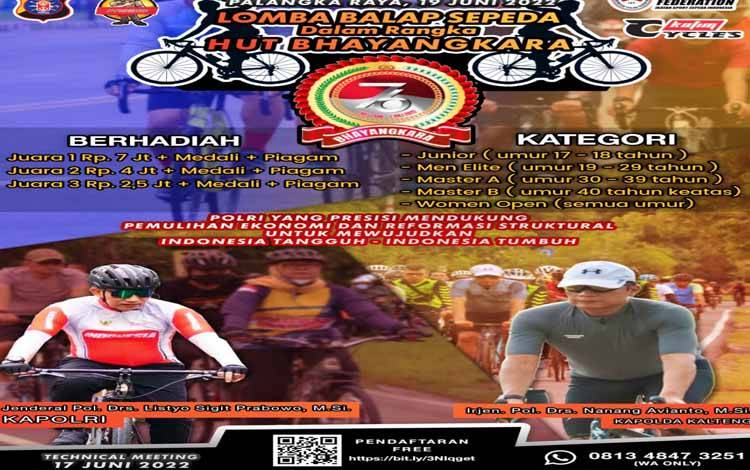Polda Kalteng Buka Lomba Balap Sepeda dan Fun Bike Dengan Hadiah Fantastis