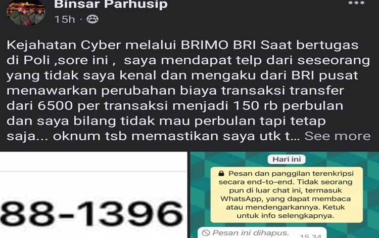 Rekening BRI Milik Dokter di Pangkalan Bun Dibobol Orang Tak Dikenal