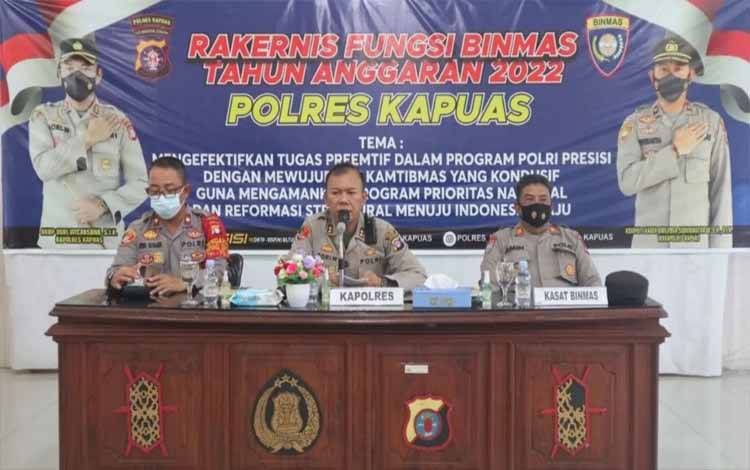 Kapolres Kapuas Harapkan Rakernis Dapat Optimalkan Fungsi Binmas