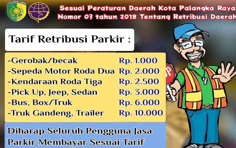 Tarif Parkir di Palangka Raya Capai Rp10 Ribu, Ini Rinciannya