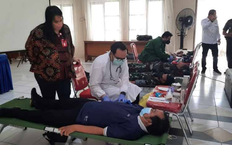 Kecamatan Pahandut Gelar Donor Darah Sambut HUT Pemko Palangka Raya