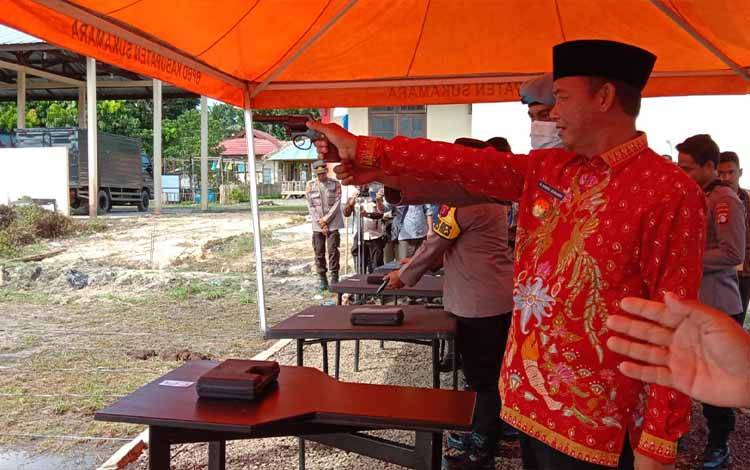 Polres Sukamara Gelar Lomba Menembak Meriahkan HUT Bhayangkara