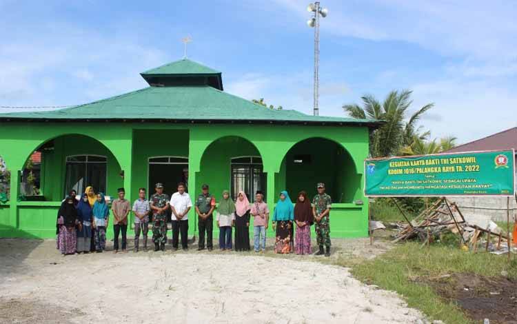 Kodim Palangka Raya Tuntas Renovasi Musala di Kereng Bangkirai