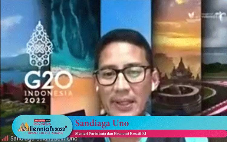 Sandiaga Uno Apresiasi Penghargaan Indonesia Millenials Brand Choice Awards 2022
