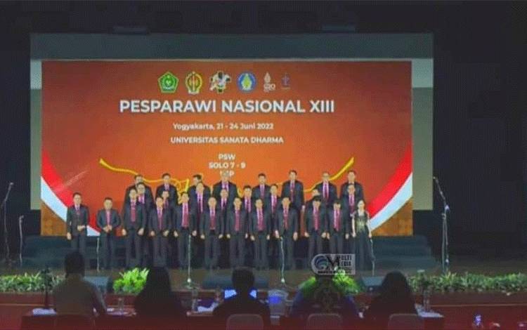 Paduan Suara Pria Murung Raya Raih Gold V Pada Pesparawi Nasional XIII