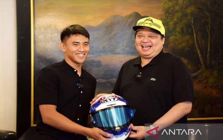 Pembalap Mario Aji Minta Keberlanjutan Dukungan ke Menko Airlangga