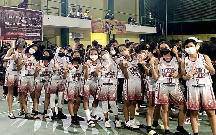 Tim Basket Putri Barito Timur Raih Medali Perunggu Popprov