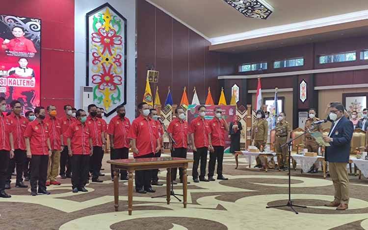 Pelantikan Percasi Kalteng periode 2021-2025 oleh Ketua PB Percasi Bidang Organisasi, Laksamana TNI Dr Abdul Rivai Ras.