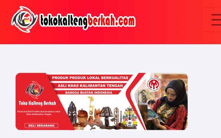 Tampilan E-Commerce di TokoKaltengBerkah.com. (FOTO: HENDRI/TANGKAPAN LAYAR).