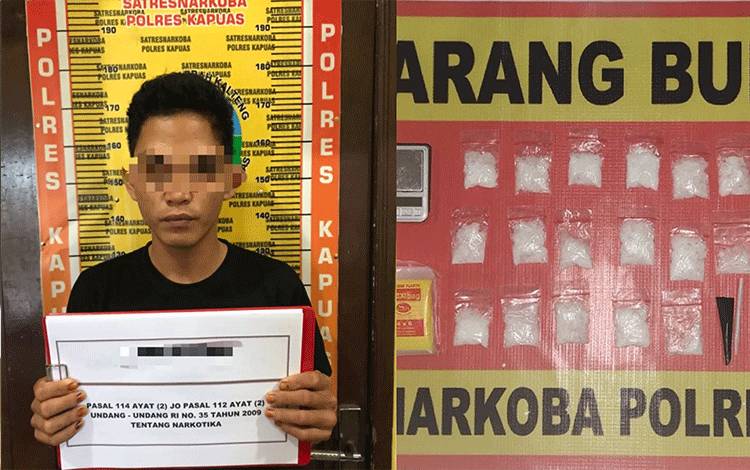 Miliki 27 Paket Sabu, Pemuda Ini Dibekuk Satresnarkoba Polres Kapuas