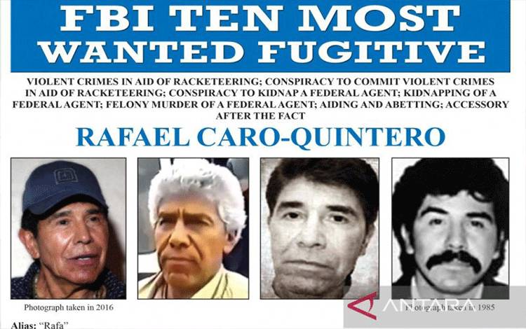 Meksiko Tangkap Gembong Narkoba Caro Quintero