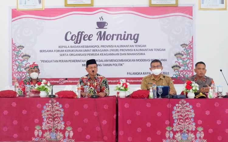 Kesbangpol Kalteng Gelar Coffee Morning Bersama Pemuda Milenial