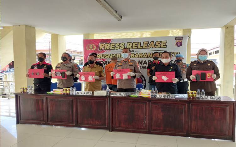 Polres Kapuas Beberkan Perbandingan Jumlah Kasus Narkoba dari 2019 Sampai Juli 2022