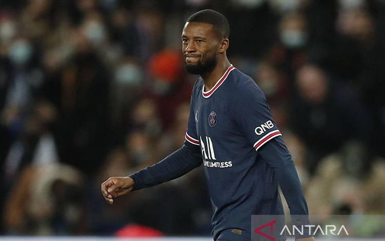 Gelandang PSG asal Belanda Georginio Wijnaldum. ANTARA/REUTERS/Benoit Tessier/am.