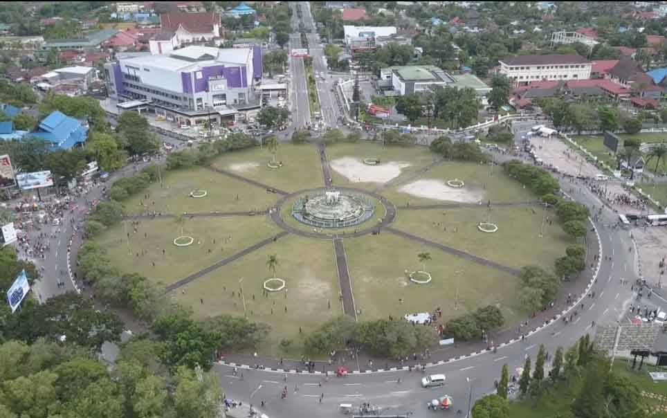 Persiapan Renovasi Bundaran Besar Palangka Raya Mulai Dilaksanakan