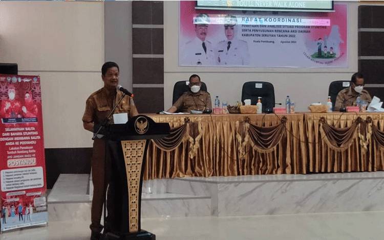 Sekda Buka Rakor Pemetaan, Analisis Situasi Program Stunting di Seruyan