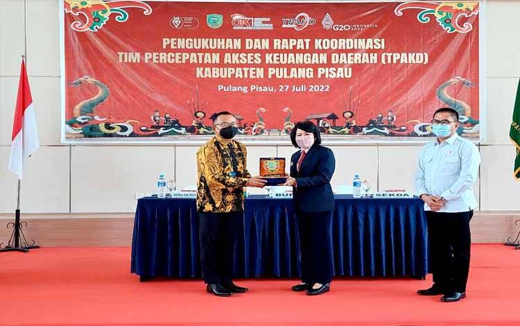 OJK Kalteng Apresiasi Pembentukan TPAKD Kabupaten Pulang Pisau