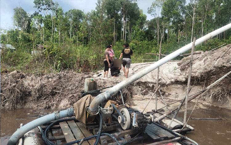 Operasi PETI Telabang 2022, Satgas Gakkum Polres Kapuas Amankan 1 Orang