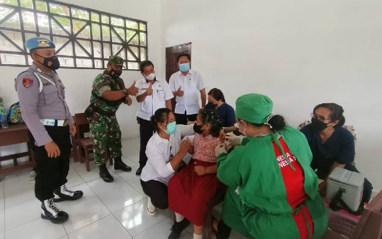 Sebagian Murid dan Guru SDN 2 Sepang Simin Sudah Vaksinasi Covid-19