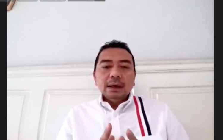 Ketua Komisi X DPR RI Syaiful Huda dalam webinar di Jakarta, Rabu (5-5-2022). ANTARA/Indriani