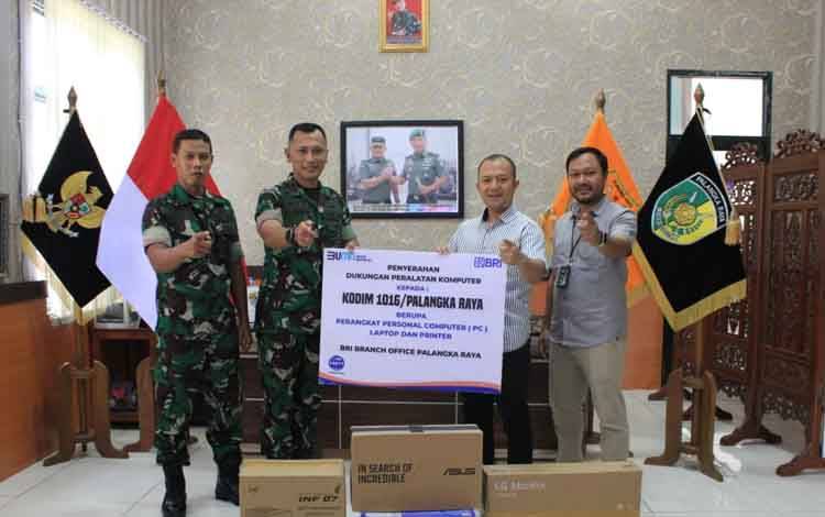 Kodim Palangka Raya Terima Bantuan Komputer dari BRI