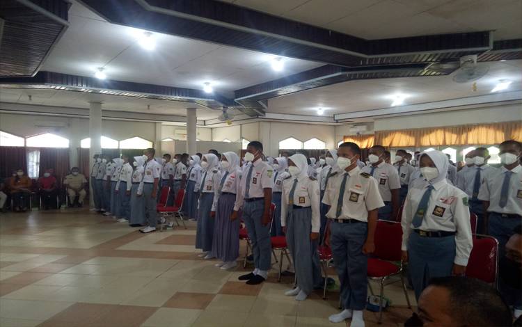Calon Paskibraka Kotim Jalankan Diklat di Desa Bahagia