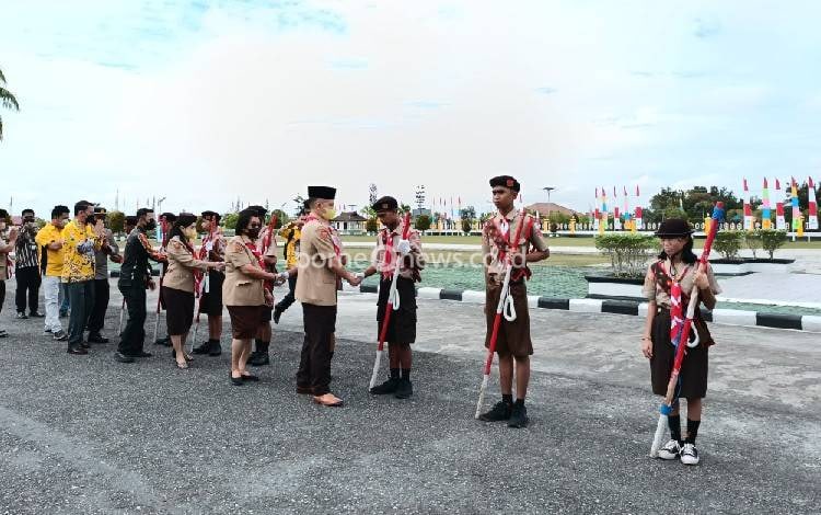 Diharapkan Peserta Jambore Nasional XI Asal Gunung Mas Bisa Bawa Nama Baik Daerah