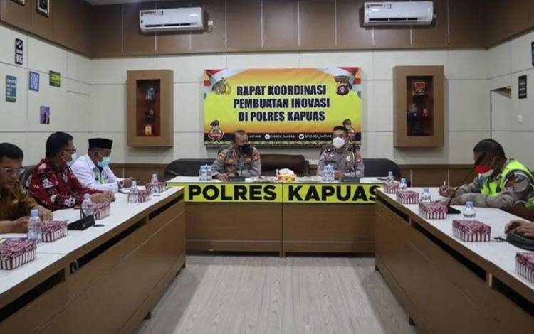 Polres Kapuas Rakor Pembuatan Inovasi Pengawalan Pemakaman Jenazah