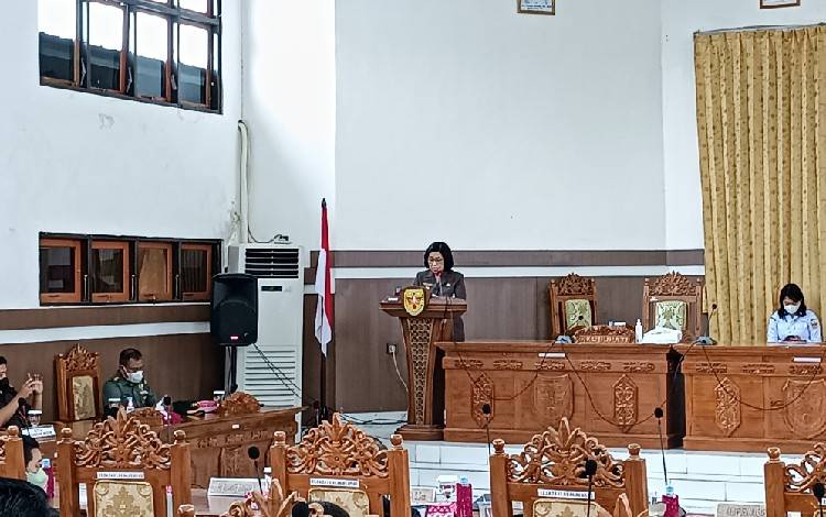 Ini Kata Bupati Gunung Mas dalam Rapat Paripurna ke 3
