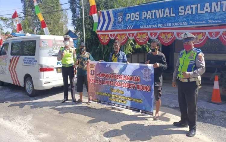Sasar Pengemudi Kendaraan Angkutan, Satlantas Polres Kapuas Kampanyekan Keselamatan Berlalulintas